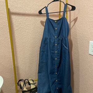 Denim Button-Down Dress